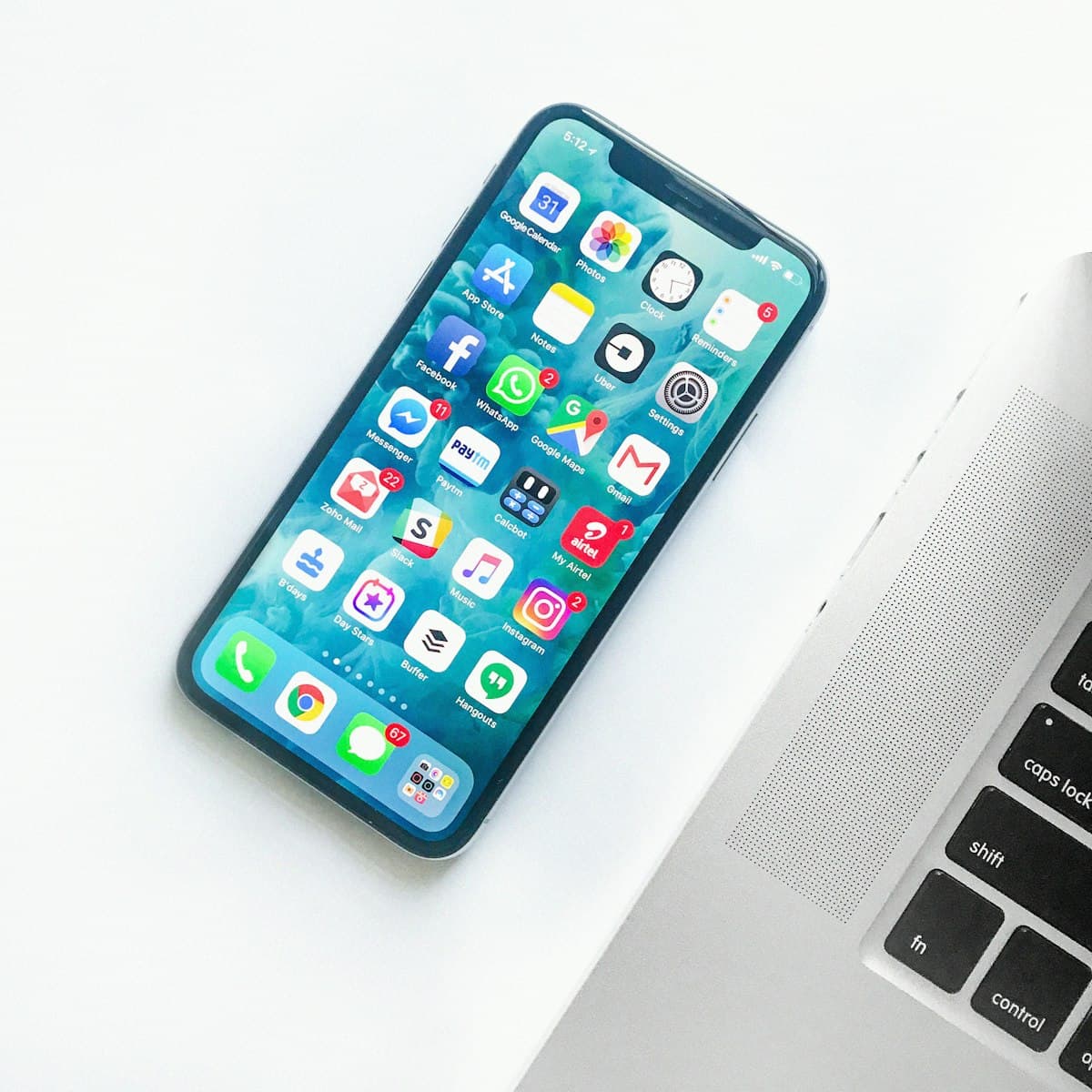 Smartphone on a desk representing a device identifier