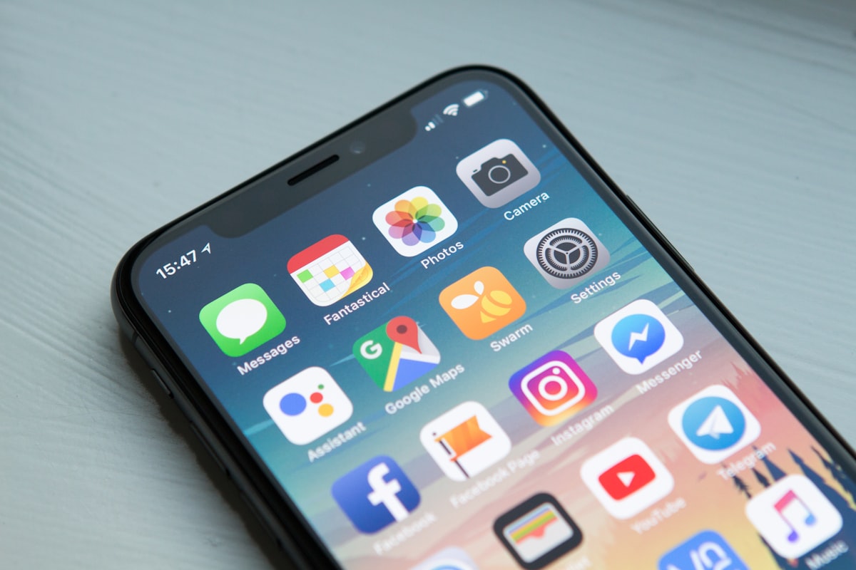 Smartphones arranged for model comparison